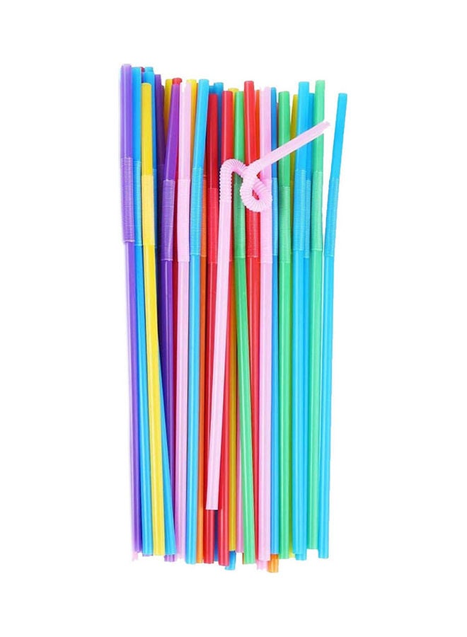 Delight 24-Piece Flexible Plastic Straw 25.4cm - Image 1