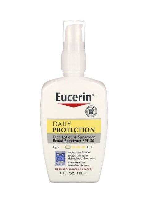 لوشن مرطب للوجه للحماية اليومية بعامل حماية من الشمس SPF 30 أبيض 118ملليلتر