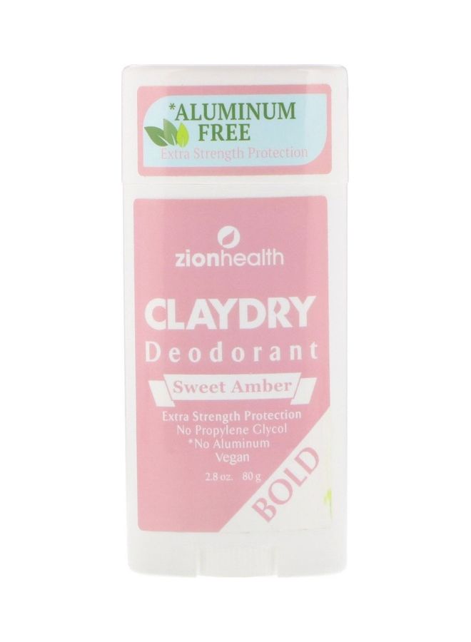 Zion Health Bold Clay Dry Deodorant - Sweet Amber 80grams 