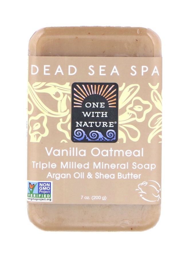 ONE WITH NATURE Triple Milled Mineral Soap Vanilla Oatmeal 200grams 