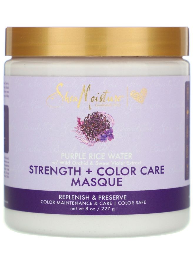 SheaMoisture - Purple Rice Water Strength Pluse Colour Care Masque 227grams - Image 1