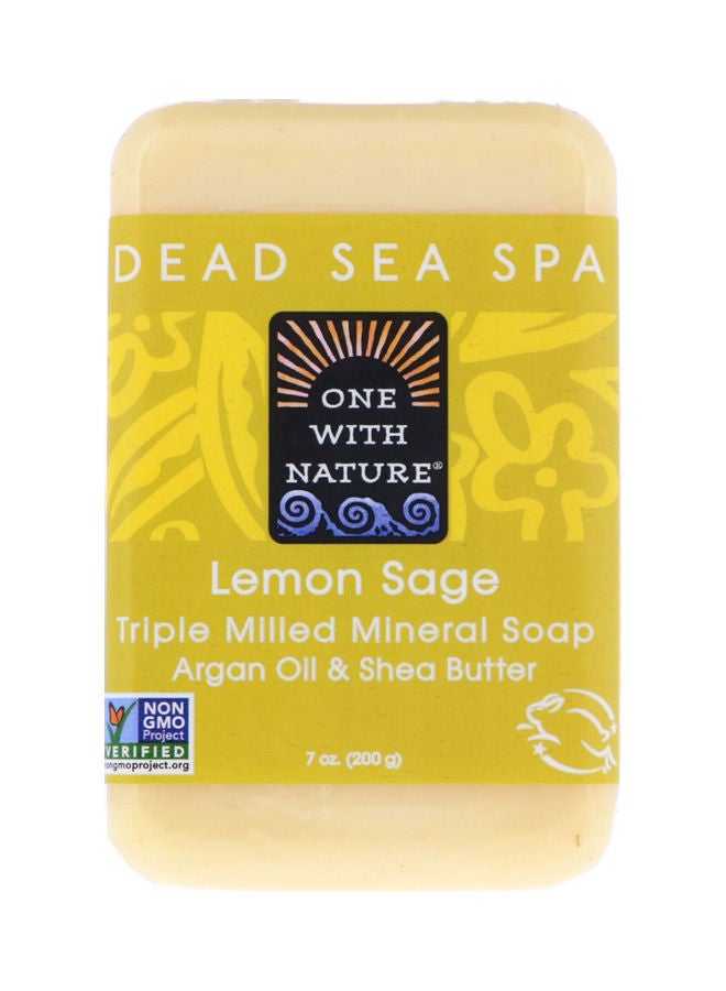 ONE WITH NATURE Nature Triple Milled Mineral Soap Bar Lemon Sage 200grams