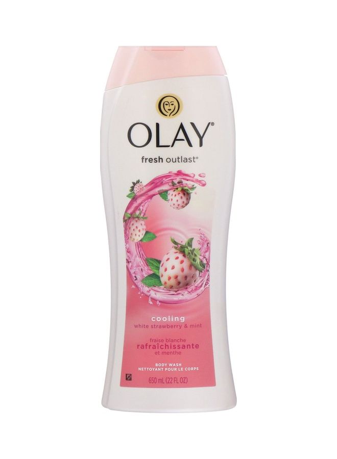 غسول الجسم فريش أوتلاست برائحة الفراولة البيضاء والنعناع المنعشة 650ملليلتر