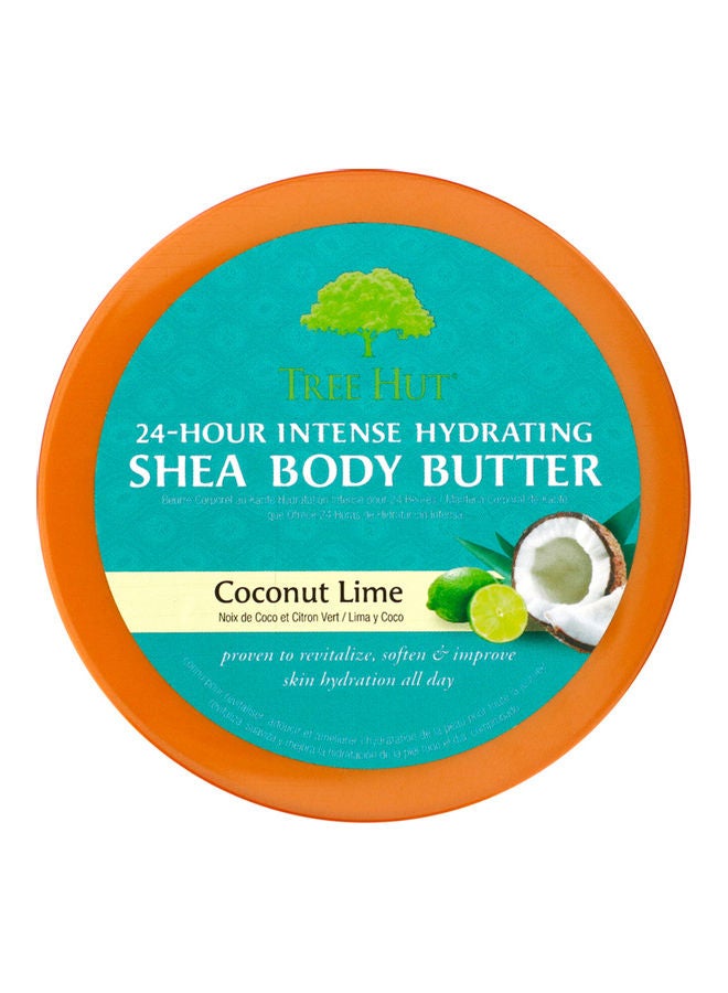 Tree Hut 24 Hour Intense Hydrating Shea Body Butter Coconut Lime 198grams 