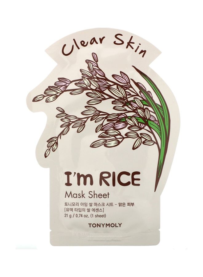 توني مولي ماسك ورقي I'm Rice لبشرة صافية 21جرام