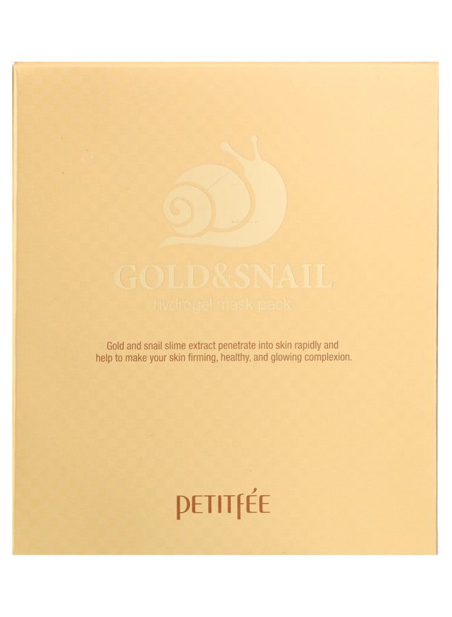 مجموعة ماسكات هيدروجل جولد آند سنيل                     Gold And Snail Hydrogel مكونة من 5 قطع . 30جرام