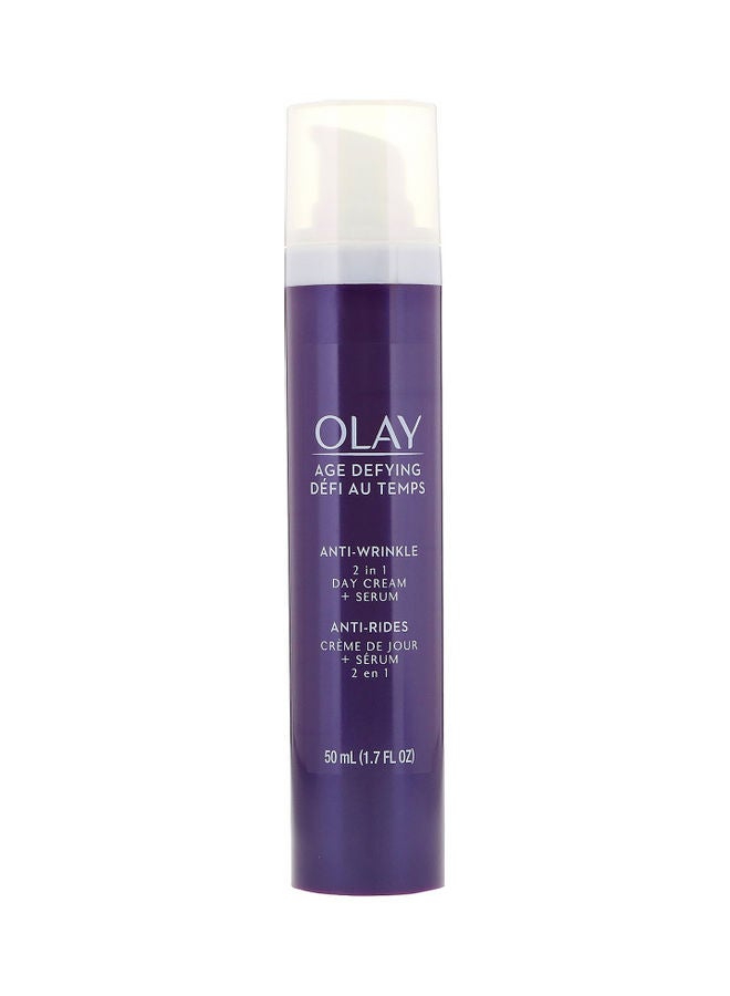 Olay - Age Defying Anti-Wrinkle 2-In-1 Day Cream Pluse Serum 50ml - Image 1