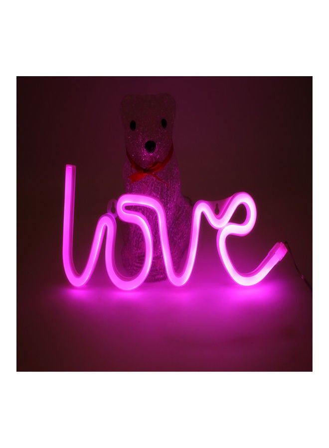 LOVE Letters Shape LED Light Wall Hanging Neon Light for Festival Party Wedding Decor Pink 36*36*36cm  - Image 1