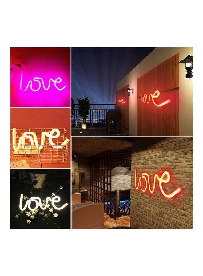 Generic - LOVE Letters Shape LED Light Wall Hanging Neon Light for Festival Party Wedding Decor Warm white 36*36*36cm - Image 1