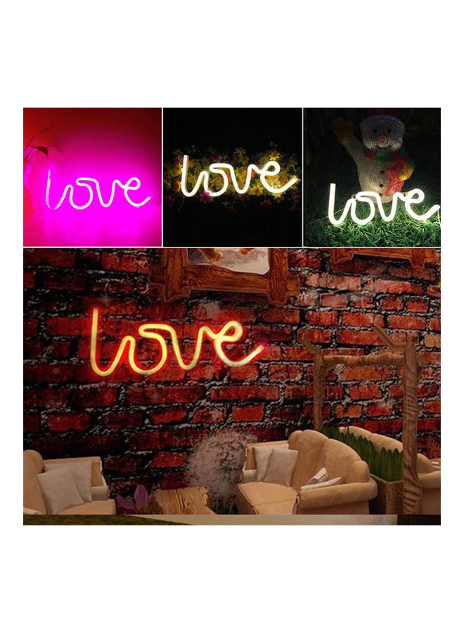 Generic - LOVE Letters Shape LED Light Wall Hanging Neon Light for Festival Party Wedding Decor Warm white 36*36*36cm - Image 1