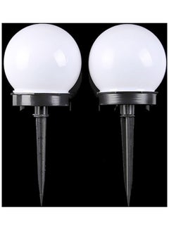 Generic Outdoor Solar-powered LED Lawn Light Ball Bulb Waterproof Night Light Garden Lamp Decoration Light Sensor 2PCS/Set multicolor 20*20*20cm  - Image 1