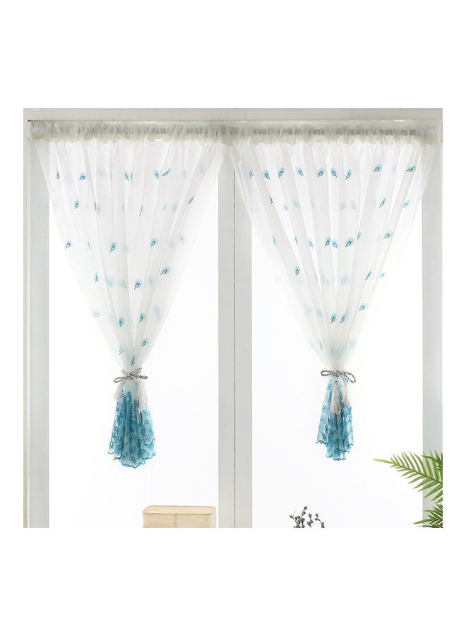 1PC Peacock Embroidered Short Window Curtain for Study Living Room Decor Coffee color 20*20*20cm  - Image 5