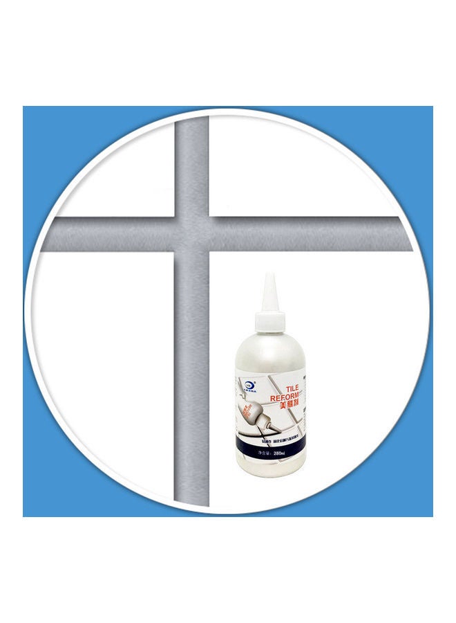 280ml Waterproof Tile Crack Beauty Grout Sealant Aide Repair Seam Filling Reform Wall Glue Silver grey 14*14*14cm - Image 1