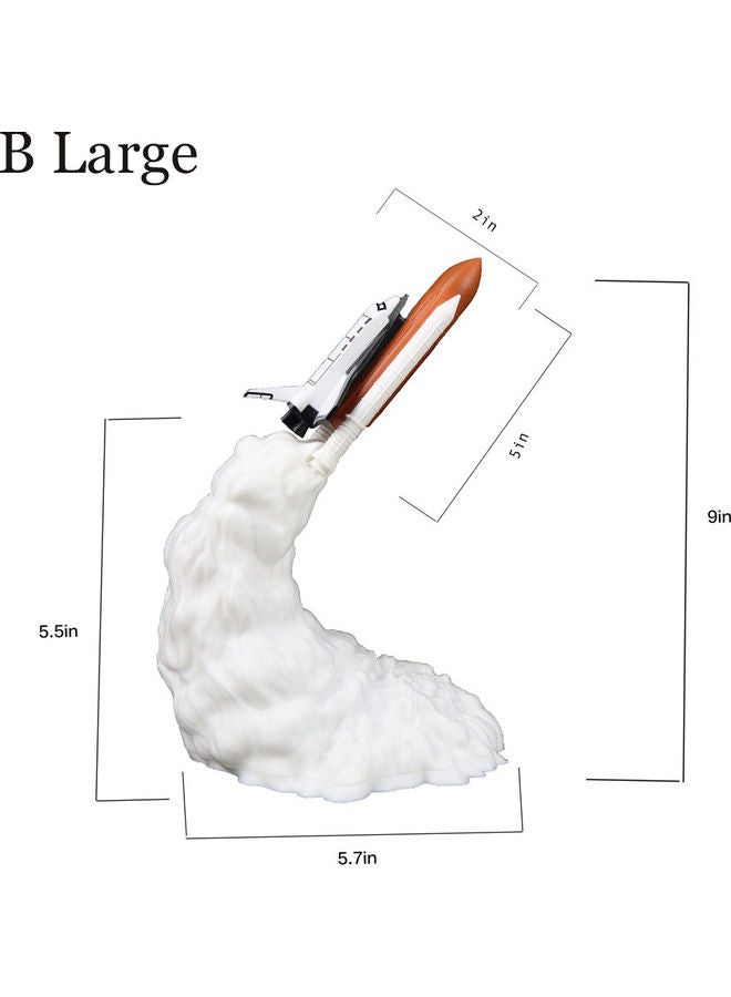 3D Printing Rocket Shape Night Light For Room Decoration Multicolour 17x17x17cm - Image 4