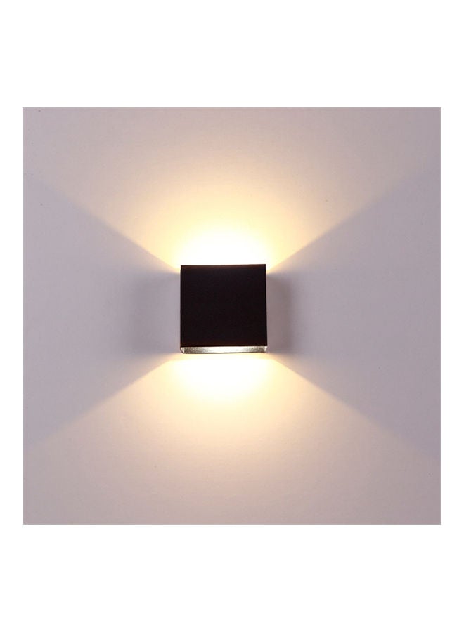 5V 6W Square Shape Aluminium Wall Lamp COB Light BD74 Non-dimmable Wall Light Style:Black shell warm light 12*12*12cm - v1604615927/N41893634A_1