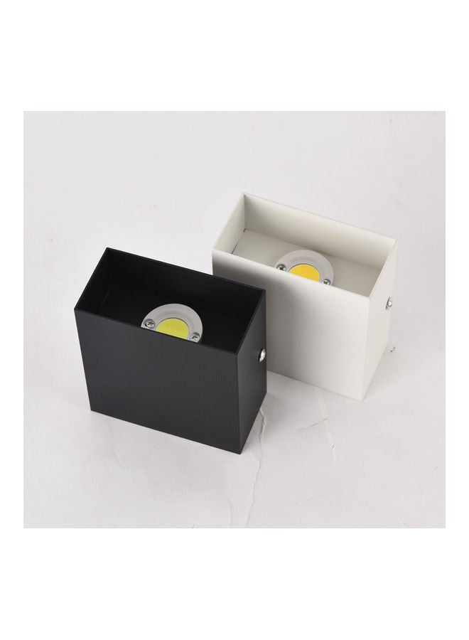 Generic - 5V 6W Square Shape Aluminium Wall Lamp COB Light BD74 Non-dimmable Wall Light Style:Black shell warm light 12*12*12cm - Image 1