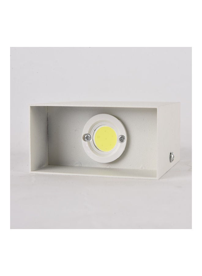 Generic - 5V 6W Square Shape Aluminium Wall Lamp COB Light BD74 Non-dimmable Wall Light Style:Black shell warm light 12*12*12cm - Image 1