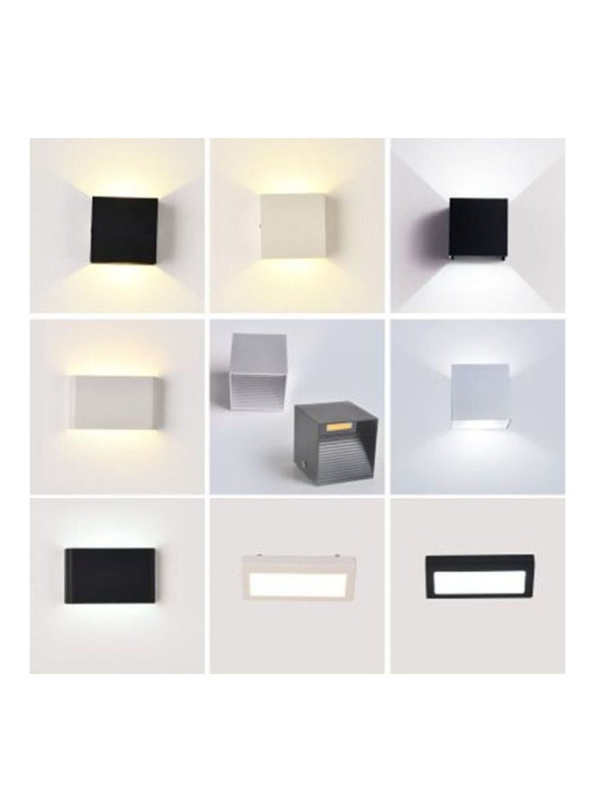 5V 6W Square Shape Aluminium Wall Lamp COB Light BD74 Non-dimmable Wall Light Style:Black shell warm light 12*12*12cm - v1604615928/N41893634A_3