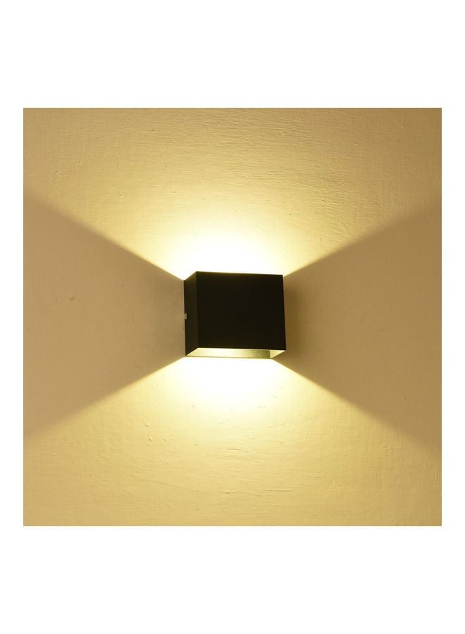 5V 6W Square Shape Aluminium Wall Lamp COB Light BD74 Non-dimmable Wall Light Style:Black shell warm light 12*12*12cm - v1604615928/N41893634A_7