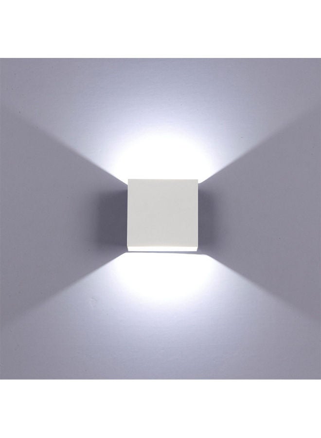 5V 6W Square Shape Aluminium Wall Lamp COB Light BD74 Non-dimmable Wall Light Style: White shell White light 12*12*12cm  - Image 1