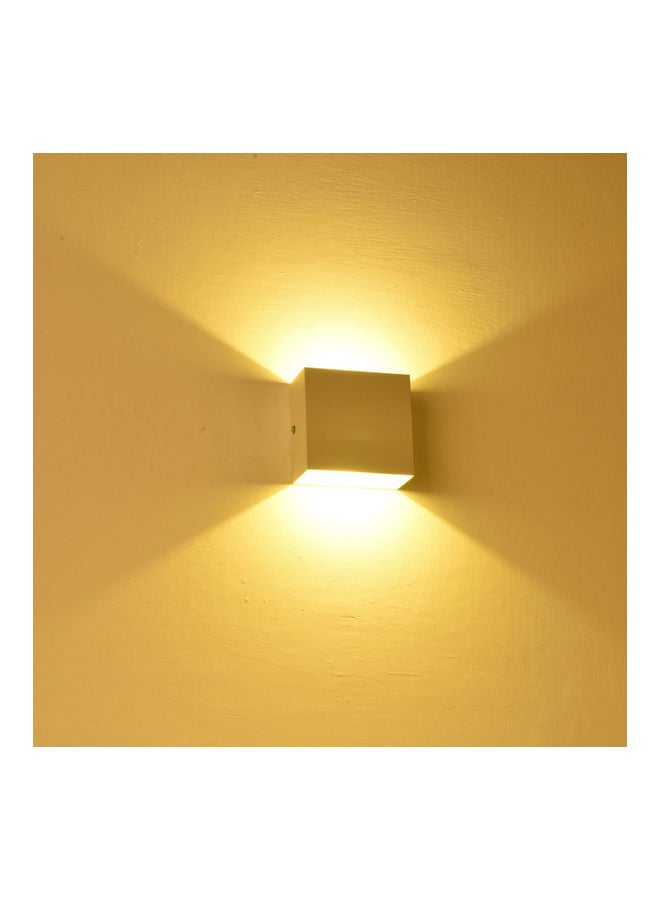 5V 6W Square Shape Aluminium Wall Lamp COB Light BD74 Non-dimmable Wall Light Style: White shell warm light 12*12*12cm - Image 1