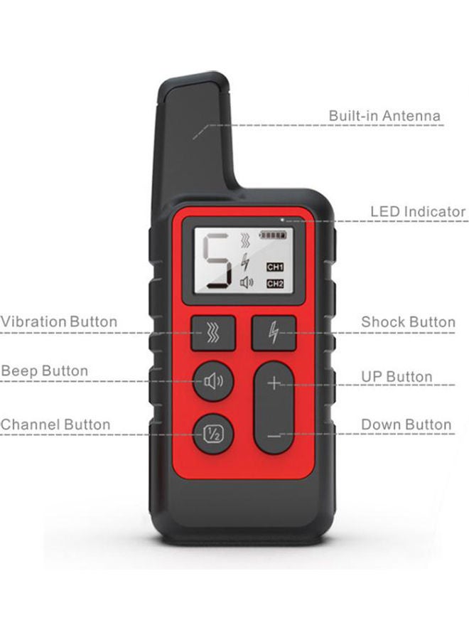 طَوق إلكتروني لتدريب الكلاب، مُضاد للماء والصدمات والاهتزازات، ومُزود بجهاز تحكم عن بعد أزرق 14*14*14سم - Image 2