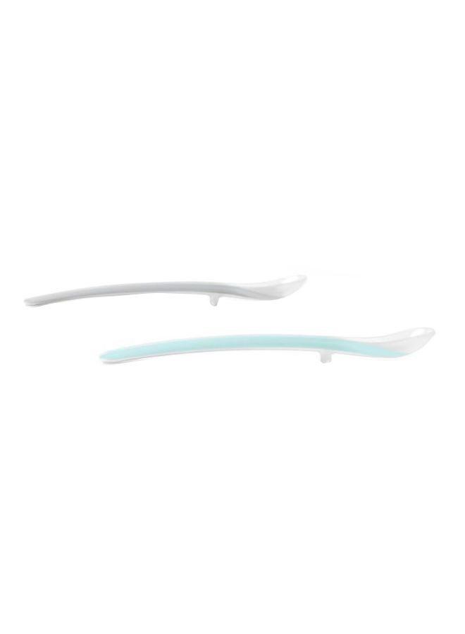 Skip Hop Easy-Feed Spoon, Pack Of 2 - Grey/Clear/Blue - Image 2