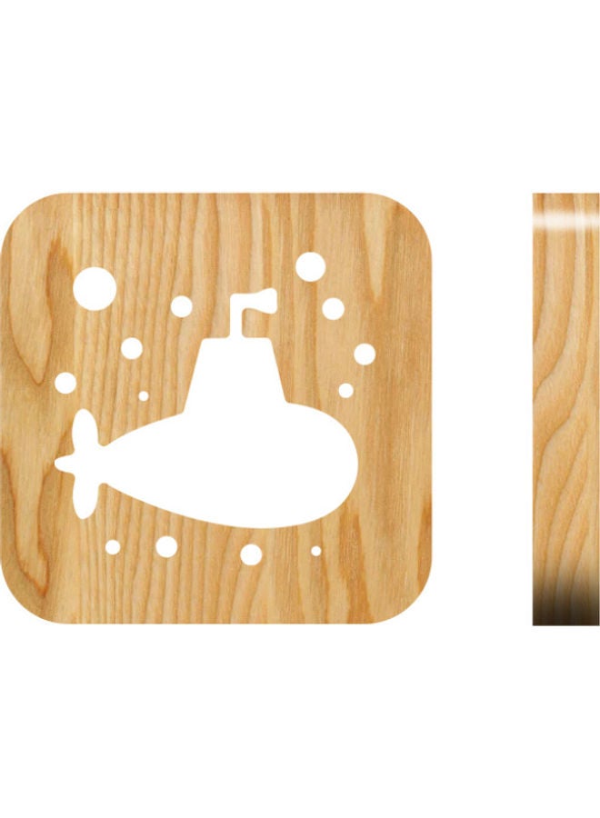 Beauenty Wooden Creative Night Table Lamp Beige 19x19cm - Image 1