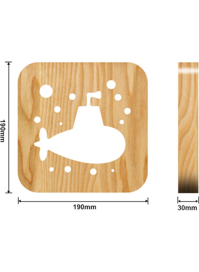 Beauenty Wooden Creative Night Table Lamp Beige 19x19cm - Image 2