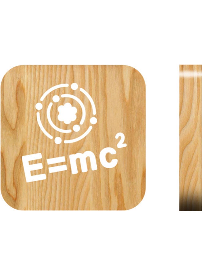 بيوينتي مصباح طاولة ليلي مصنوع من الخشب بتصميم مبتكر بيج 19x19سم - Image 1