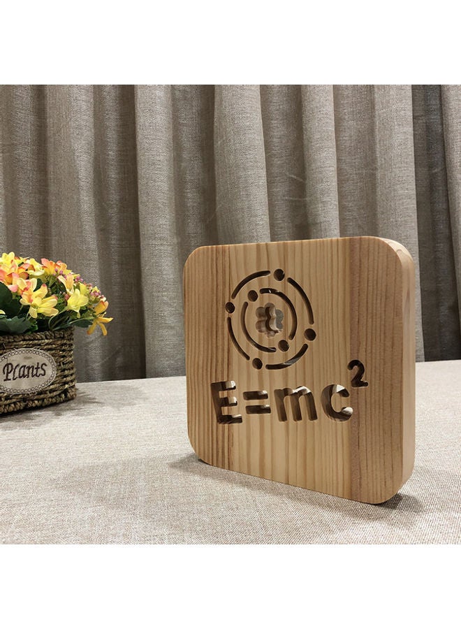 بيوينتي مصباح طاولة ليلي مصنوع من الخشب بتصميم مبتكر بيج 19x19سم - Image 3