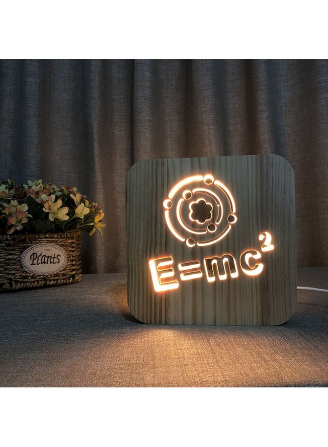 بيوينتي مصباح طاولة ليلي مصنوع من الخشب بتصميم مبتكر بيج 19x19سم - Image 5