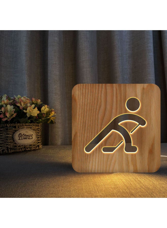 بيوينتي مصباح طاولة ثلاثي الأبعاد بتصميمٍ فريد بيج 19 x 19سم - Image 5