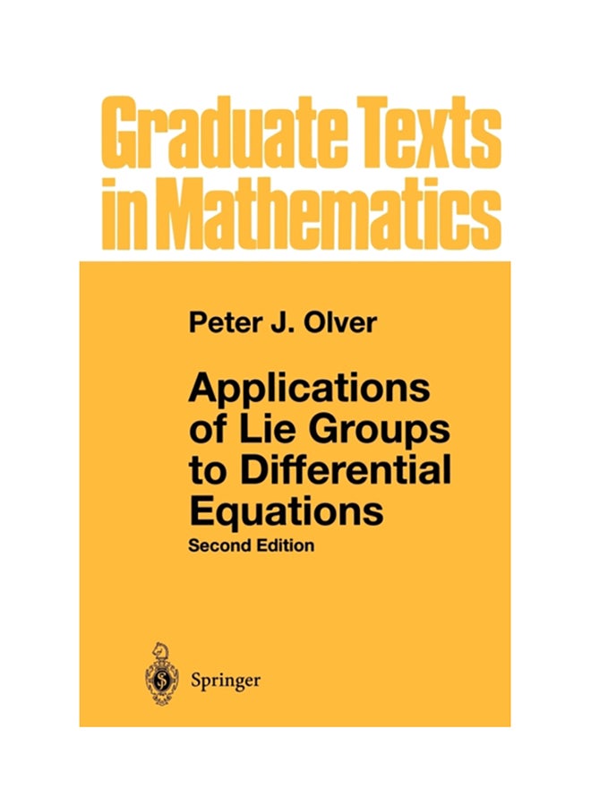 Applications Of Lie Groups To Differential Equations paperback english - 2000 