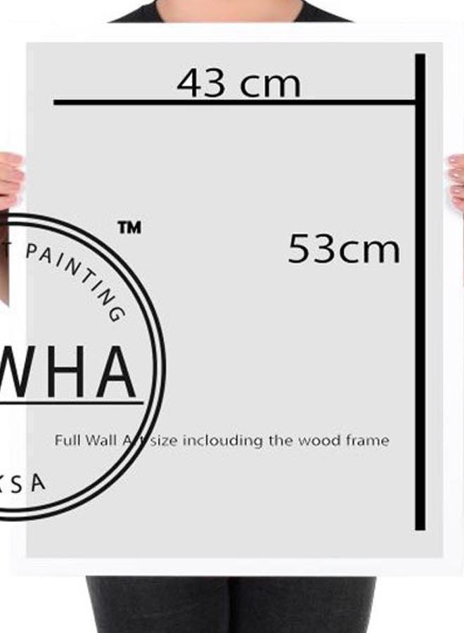 LOWHA I Like Me Themed Wall Painting With Frame White 43x53x2cm - Image 2