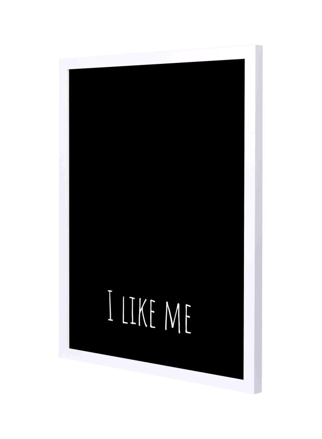 LOWHA I Like Me Themed Wall Painting With Frame White 43x53x2cm - Image 1