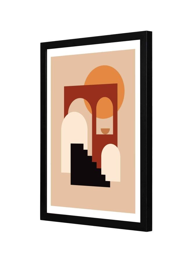 لوحة فنية جدارية بإطار تعبر عن الترابط أسود 33x43x2سم - Image 1