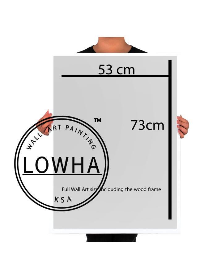 LOWHA Jeddah Map Themed Wall Painting With Frame White 53x73x2cm - Image 2