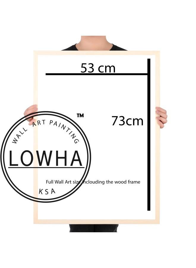 LOWHA Just Mask Themed Wall Painting With Frame Wood 53x73x2cm - Image 2