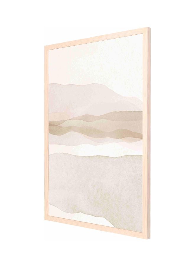 لوحة فنية جدارية تمثل منظراً طبيعياً ومزودة بإطار خشبي 53x73x2سم - Image 1