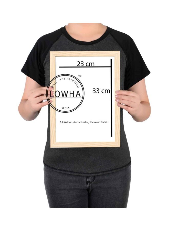 LOWHA Landscape Themed Wall Art Painting With Frame Black 23x33x2cm - Image 3