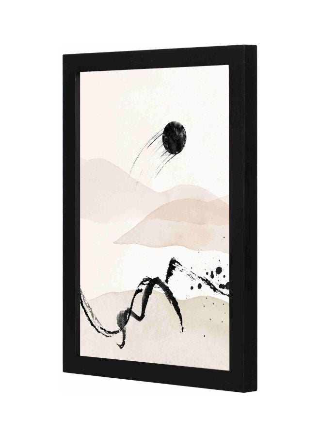 لوحة فنية جدارية تمثل منظراً طبيعياً ومزودة بإطار أسود 23x33x2سم - Image 1