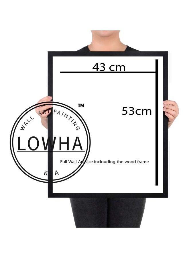 LOWHA Landscape Themed Wall Art Painting With Frame Black 43x53x2cm  - Image 3