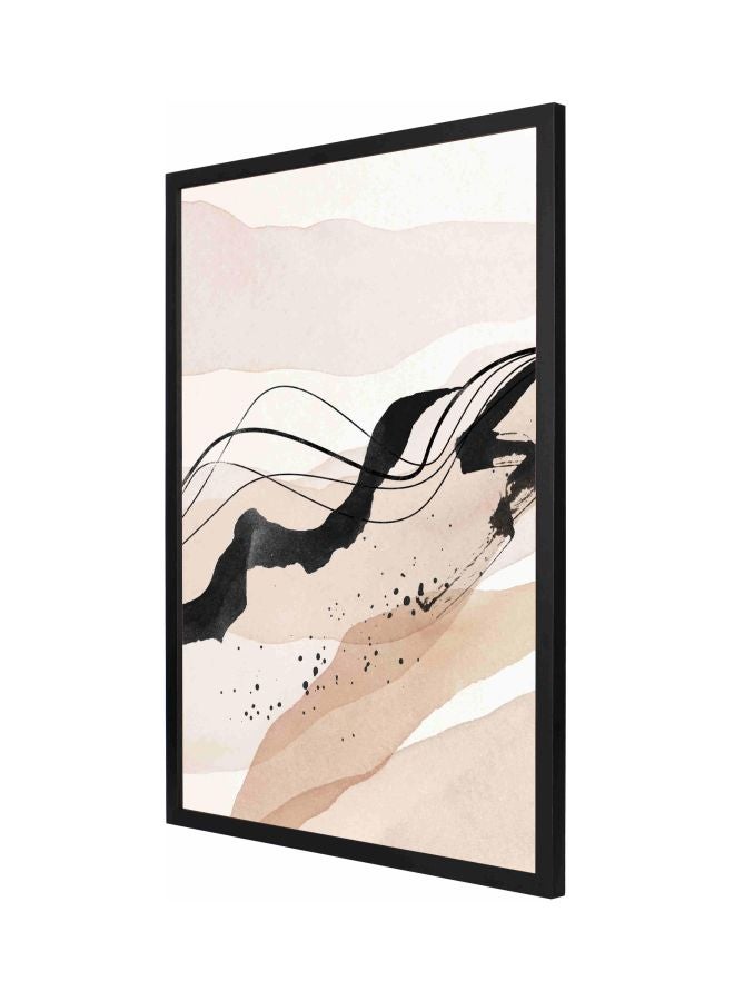 لوحة فنية جدارية تمثل منظراً طبيعياً ومزودة بإطار أسود 53x73x2سم - Image 1