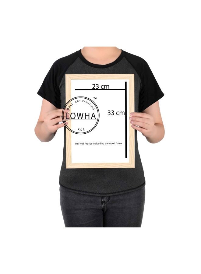 LOWHA Landscape Themed Wall Painting With Frame Black 23x33x2cm - Image 3