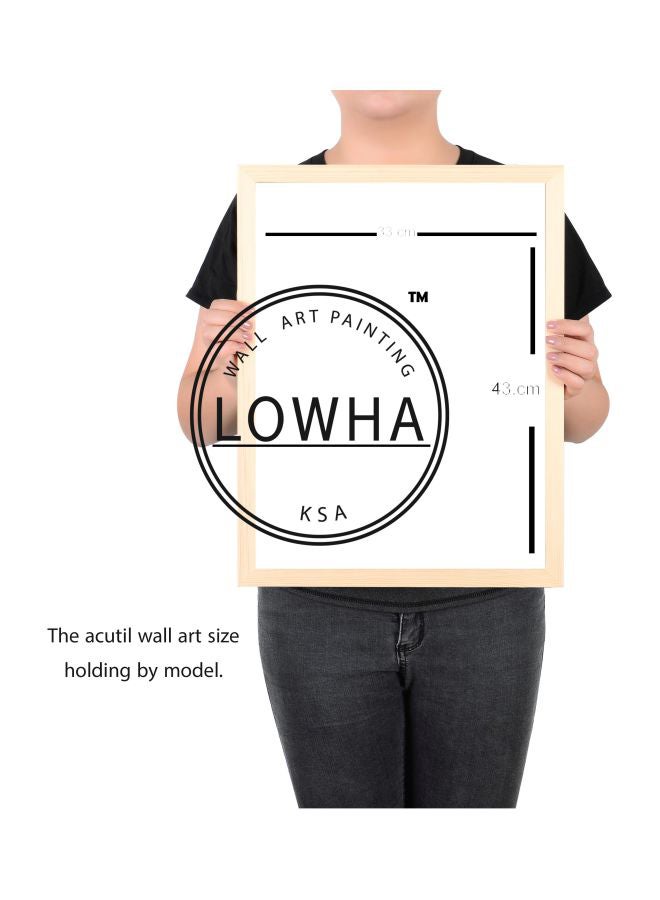 لوحة جدارية بتصميم منظر طبيعي مزودة بإطار بيج 33x43x2سم - Image 2