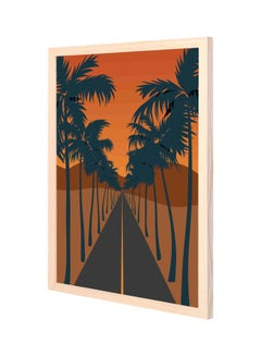 LOWHA Landscape Poster Themed Framed Painting Beige 43x53x2cm  - Image 1