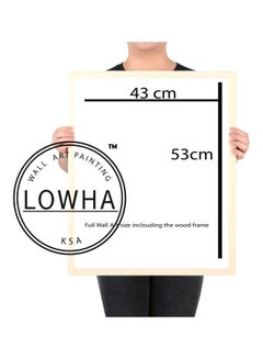 LOWHA Landscape Poster Themed Framed Painting Beige 43x53x2cm  - Image 2