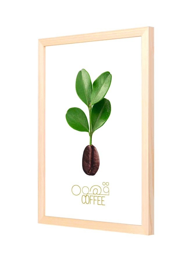 LOWHA Coffee Themed Framed Painting Wood 33x43x2cm - Image 1