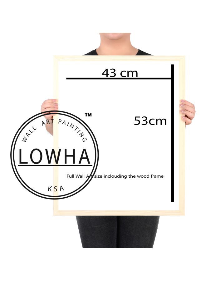 LOWHA Coffee Themed Framed Painting Wood 43x53x2cm - Image 2